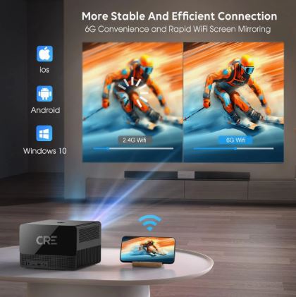 Cr67 Home Theater Smart Projector Full HD Android WiFi Portable LCD 4K LED Video Home Cinema Projectors