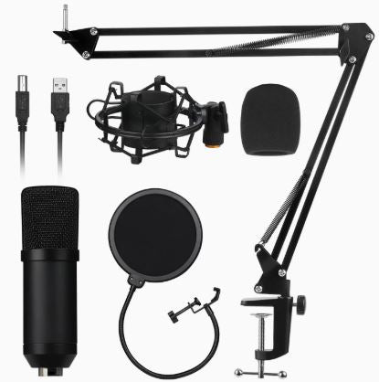 Podcast & Youtube USB Microphone, Podcast Streaming Microphone, Condenser Microphone, Gaming USB Condenser Microphone, Streamer USB Microphone Kit